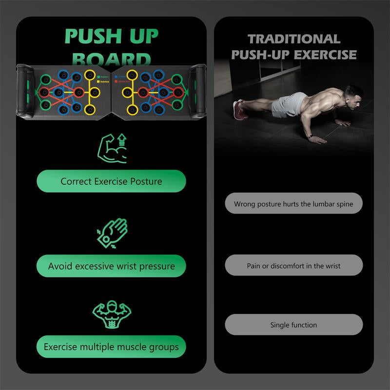 Push up Board, Abdominal and Chest Muscle Training Folding Push up Stand, Portable Fitness Equipment for Home Gym