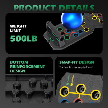 Push up Board, Abdominal and Chest Muscle Training Folding Push up Stand, Portable Fitness Equipment for Home Gym