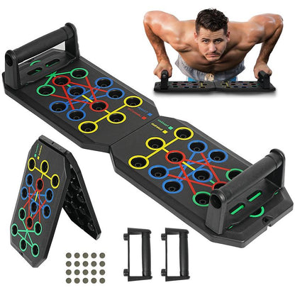 Push up Board, Abdominal and Chest Muscle Training Folding Push up Stand, Portable Fitness Equipment for Home Gym